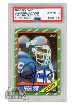 Lawrence Taylor 1986 Topps Autograph Card #151 PSA/DNA 10 | eBay