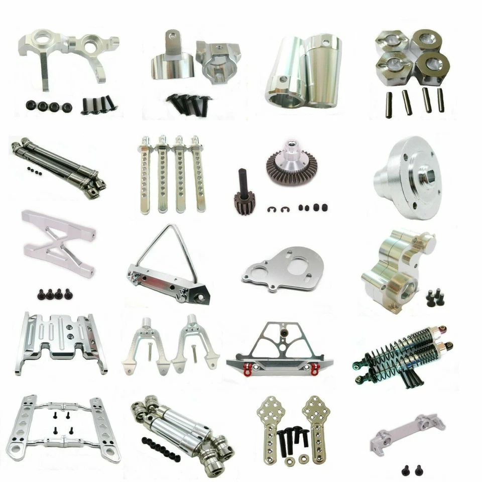 Aluminum metal Upgrade DIY parts Silver Fit For AXIAL SCX10 ELECTRIC 4WD Rc Car - Image 4 of 4