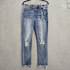 BKE Women Jeans 27 Blue Denim Ankle Parker Skinny High Rise READ