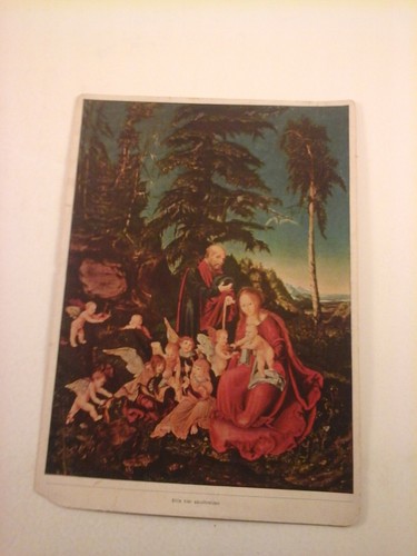 Peintures d'art vintage 5x7 peinture Renaissance - Lukas Cranach : repos en vol - Photo 1/2