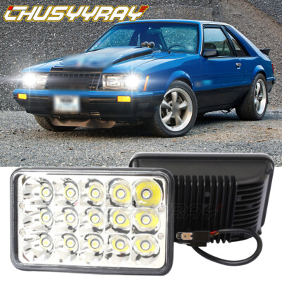 2pcs 4X6'' LED Headlight High/Low Sealed Beam White Fit 1979-1986