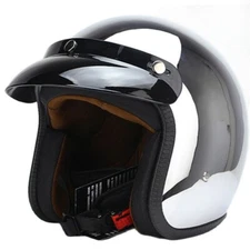 Motorcycle Motorbike Open Face Helmet Vintage Scooter Street Racing Helmets