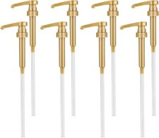 8x Pumps Coffee Syrup Pump for Kitchen Syrup Dispenser Replace Coffee Bar Gold