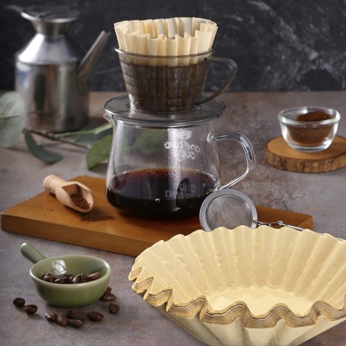 Natural Unbleached Brown Biodegradable Extra Large Coffee Filters 10, 12, 13,... - 第 7/9 張圖片