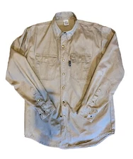 Revco Black Stallion Khaki Flame Resist Welding Button-up Shirt FS7-KHK Size Med