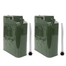 2PCS Jerry Can 5 Gallon 20L Can Metal Tank Emergency Backup Off-road