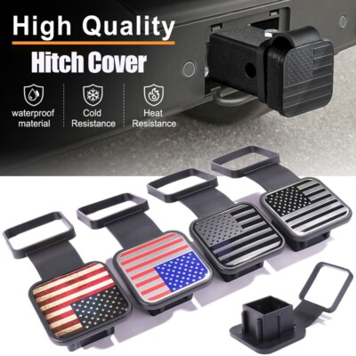 #ad 2quot; USA Flag Hitch Receiver Cover Tow Trailer Tube Plug Cap 4 Way Flat Insert $6.48