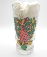 Glass Tumbler 12 Days of Christmas Indiana 11th Day- Eleven Ladies 10 oz 1970s