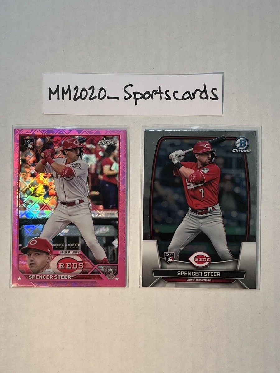 サブライム / stories,tales,lies&exaggerations Spencer Steer /199 2023 Topps Chrome PINK LOGOFRACTOR REFRACTOR