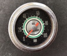 Stewart Warner Vintage 2 116 Greenline Green Line 100 Lbs Oil Pressure Gauge