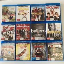 Blu-ray  Comedy Movie Mixed Bundle Lot MA15 x 12 Ballers Anchorman 2 Masterminds