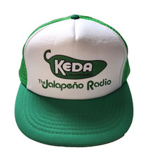 KEDA Escuche 1540 The Jalapeno Radio Vintage Snap back Hat Cap Green Mesh Back