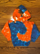XS Youth Tie Dye Hooded Sweatshirt Kids 4/5 Unisex Hoodie-Ready to Ship 