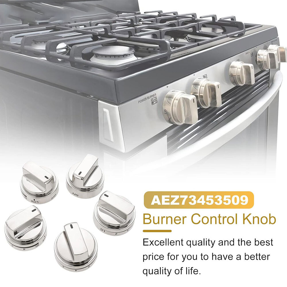 5 Pack AEZ73453509 Replacement Stove & Oven Knobs for LG Gas Range Knob