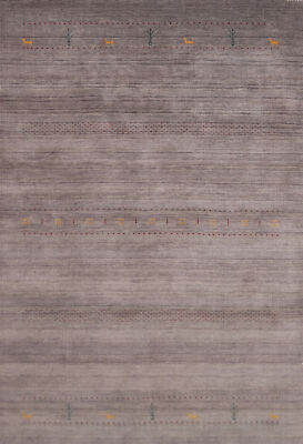 #ad Soft and Plush Gray Gabbeh Hand knotted Wool Rug 5x8 ft. $269.92