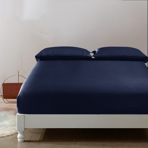 19MM 100% Mulberry Silk Fitted Sheet Solid Color Real Nature Silk Bedspread Gray - Picture 13 of 18