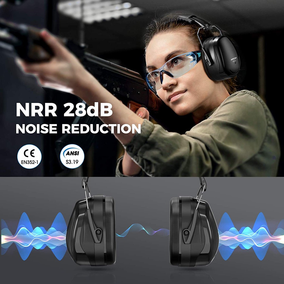 Mpow Hearing Protection Ear Noise Reduction Shooting Hunting  