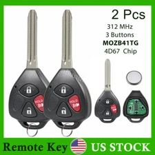 2 For 2005 2006 2007 2008 2009 2010 Scion TC Keyless Car Remote Uncut Key Fob