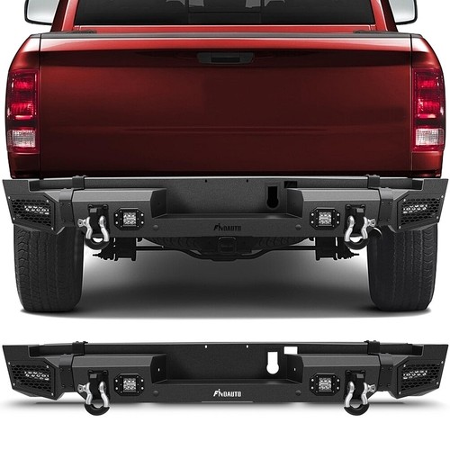 For 20192021 Ram 1500 Off Road Steel Rear Bumper w/LED Lights & D