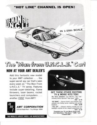 1967 AMT Piranha  Model 1/25 Print-Ad-Corvair powered/ Star Trek USS Enterprise