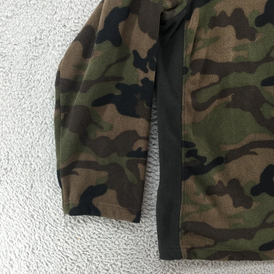 Chaqueta Starter Fleece Anorak Para Hombres XL Multicolor Camuflaje Manga Raglán Cuarto Cremallera Foto 4 de 4