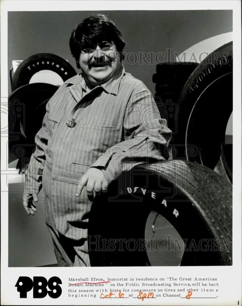 Press Photo Marshall Efron stars on "The Great American Dream Machine," on PBS. - 画像1/2