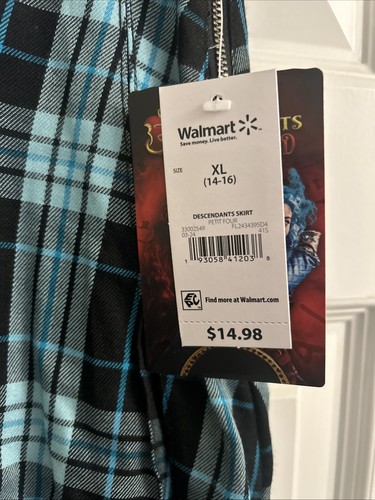 Disney Descendants Blue Plaid Pleated Skirt Size XL (14-16) NWT- Girls - Picture 4 of 9