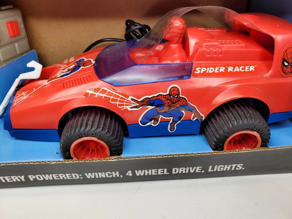 Coche de carreras Spiderman 1985 Buddy L Secret Wars control remoto Marvel nuevo en caja Foto 4 de 4