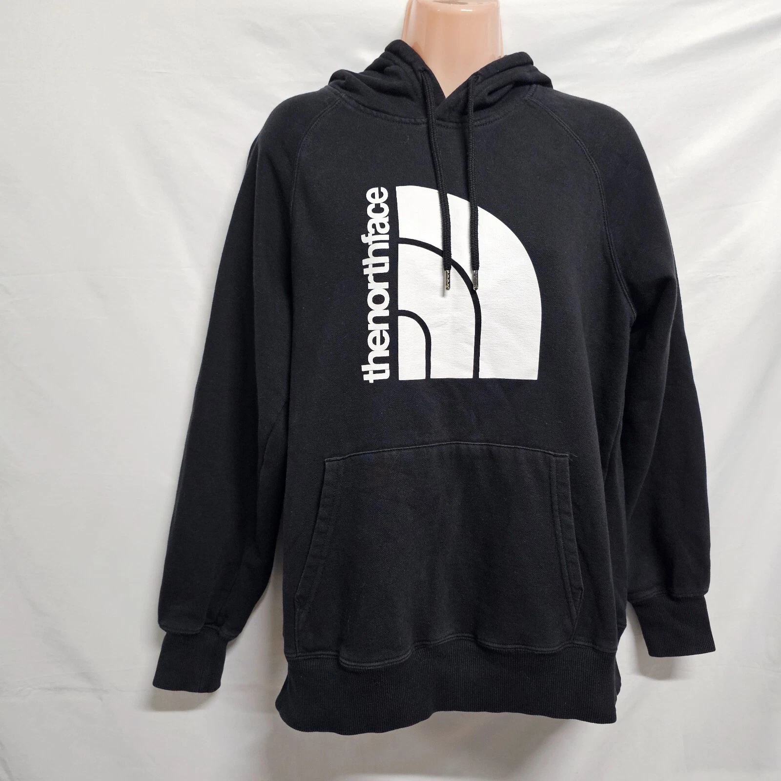 The North Face Hooded Sweatshirt Women Size M Black Kangaroo Pocket