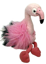 Aurora Flamingo Pink Black Shimmer Fluffy Hair Plush 15" 2017