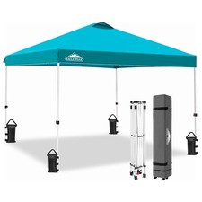 EAGLE PEAK 10x10 Pop Up Canopy Tent Easy Set up Straight Leg Folding Shelter.