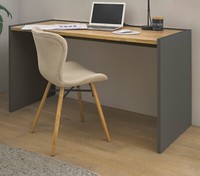 Schreibtisch Laptoptisch Computertisch Grau Eiche 143 Cm BüRo Homeoffice Center
