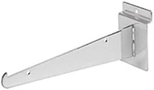 8 Inch Chrome Shelf Bracket for Slatwall - 10 Pk