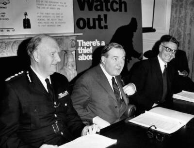 James Callaghan Home Secretary at a press conference to launch- 1968 Old Photo