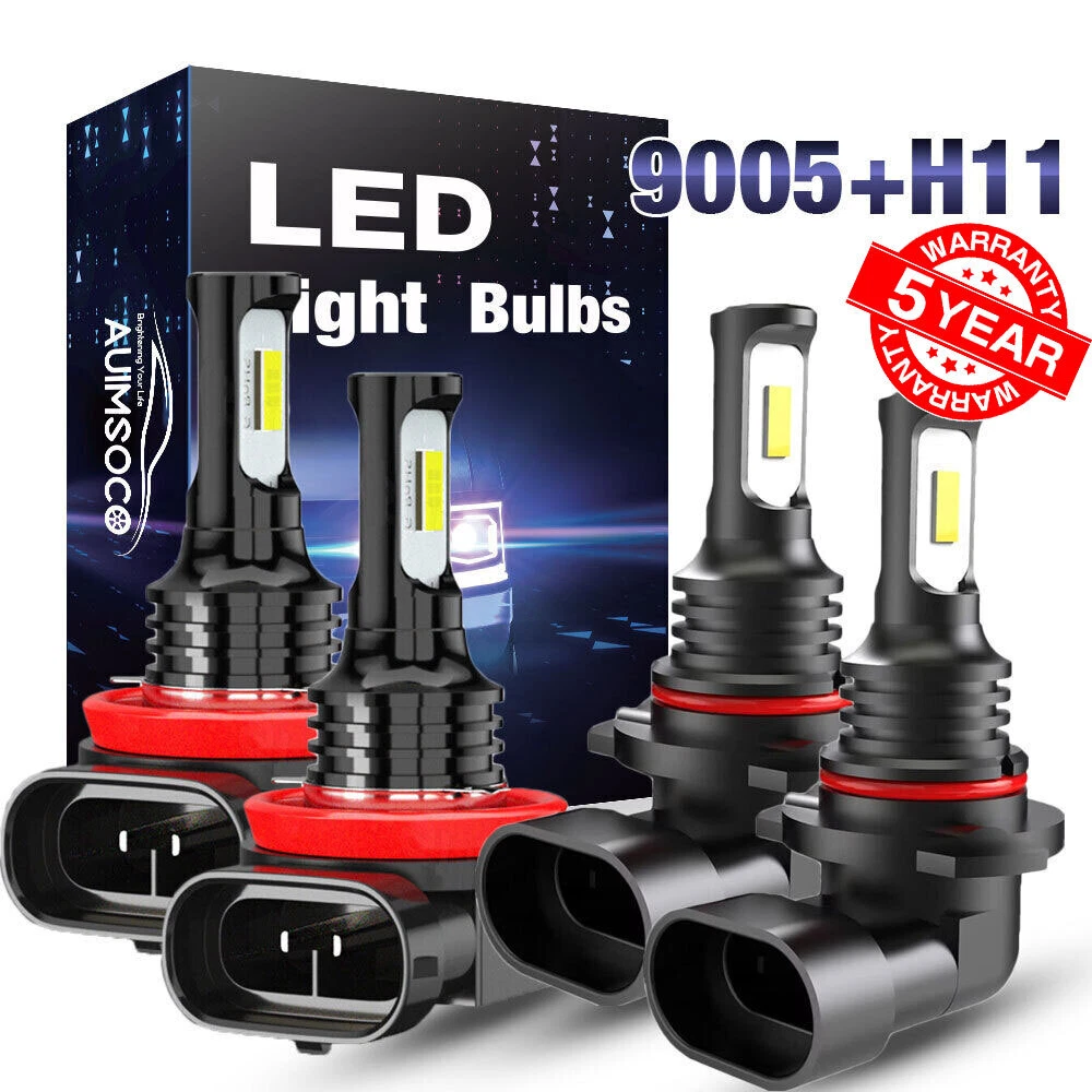 9005 h11 LED Headlights Lights Bulbs For Chevy Silverado 1500 2500HD 2007-2014