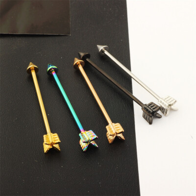 Industrial Casted Arrow Bar Piercing Jewelry Cartilage Earring Scaffold Ear