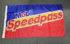 NEW Mobil Gas Station Speedpass Flag Sign 