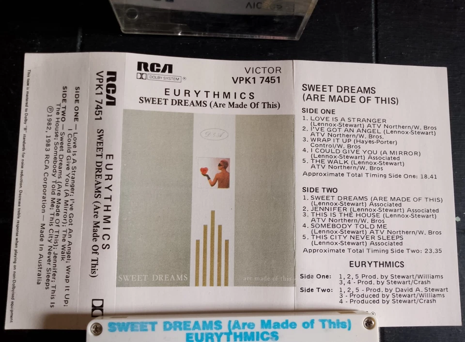 Eurythmics Sweet Dreams (Are Made of This) CASSETTE RCA VICTOR 1983 Australian - Image 4 of 4
