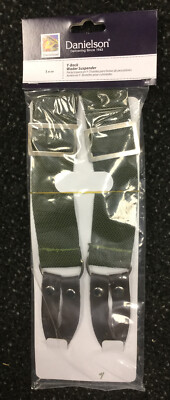 Danielson Y-Back Chest Wader Suspenders Adjustable 1 1/2'' Green Nylon Webbing