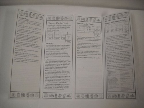 Juegos de cartas de juego de números vintage con tarjetas laminadas para número y conteo 1994 nuevos - Imagen 6 de 12