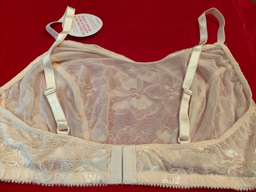 UNDIES Non-Wire Full Coverage Lace Bralette for Women X-Large Blush - Picture 2 of 4