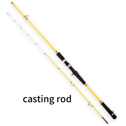 Boat Fishing Rod Spinning Casting Rod Carbon Fiber 2 Sections Fast Actions Pole - Picture 3 of 46