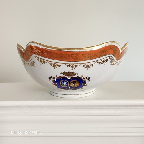 Beautiful Vintage Chelsea Royal Coat Of Arm 9.5"x4" Porcelain Bowl Made In Japan - Picture 10 of 18