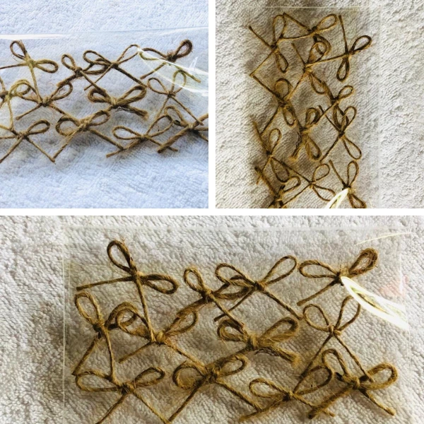 12 x Twine Jute Mini Ribbon Bows Crafts Wedding Cards Sewing , Tie Rustic Décor - Image 3 of 3