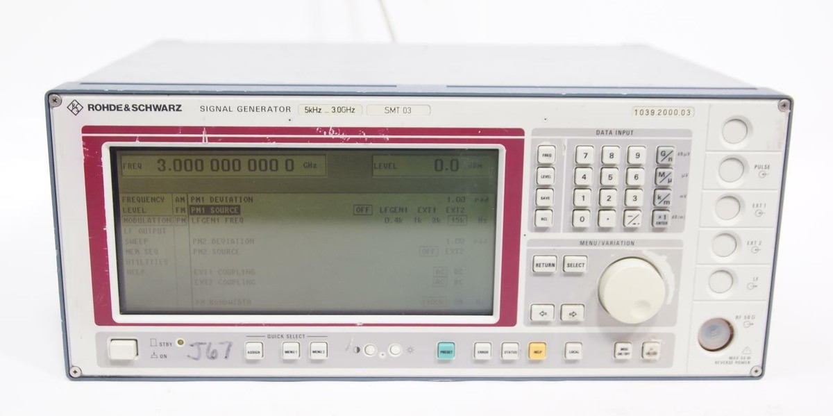 Rohde & Schwarz SMT03 Signal Generator 5 kHz to 3 GHz with Options