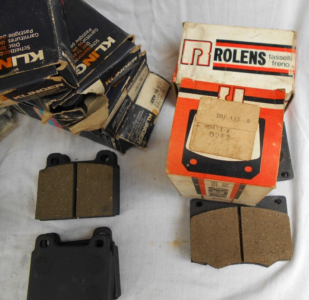 1970's  VTG LOT 10  NOS  European  brake pads Mercedes  Ferrari Porche VW + more