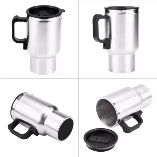 Car Heating Cup Kettle Stainless Steel Travel Electric Coffee Cup U5B1 450ml/12V