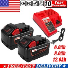 Charger For Milwaukee 18V Battery For M18 12.0Ah Lithium Extended 48-11-1880 New