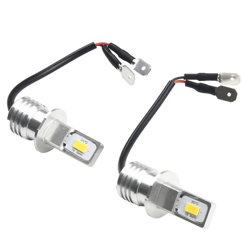 2Pcs H3 LED Fog Light Bulb Conversion Kit Super Bright Yellow DRL Lamp 3000K 80W - Picture 12 of 20