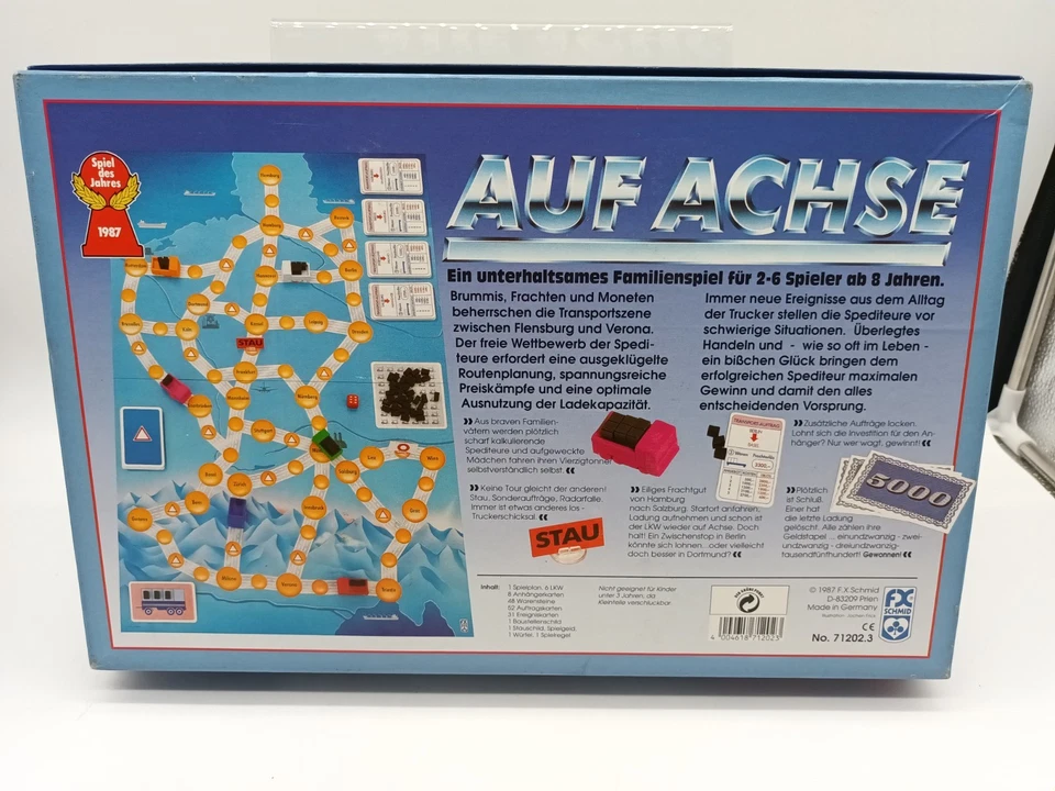 FX Schmid - Brettspiel - Auf Achse - 1987 - 100% Vollständig - Unbespielt! - Bild 4 von 4